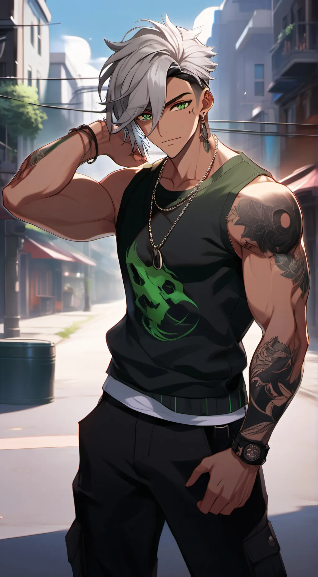 ai character: Haruzen Hayabusa  background