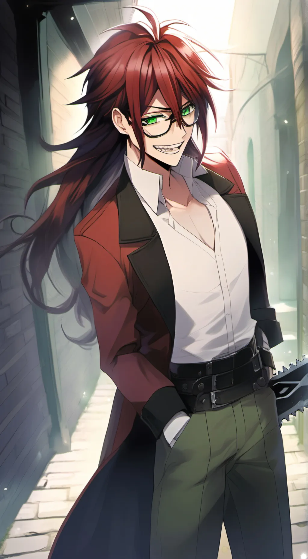ai character: grell Sutcliff background