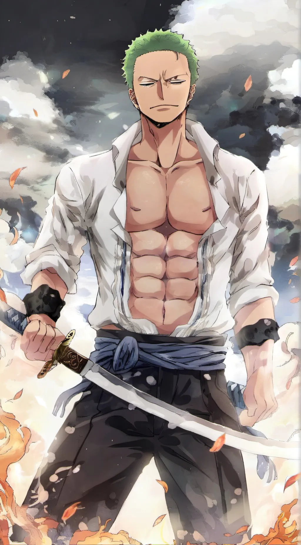 ai character: Pirate Hunter zoro background