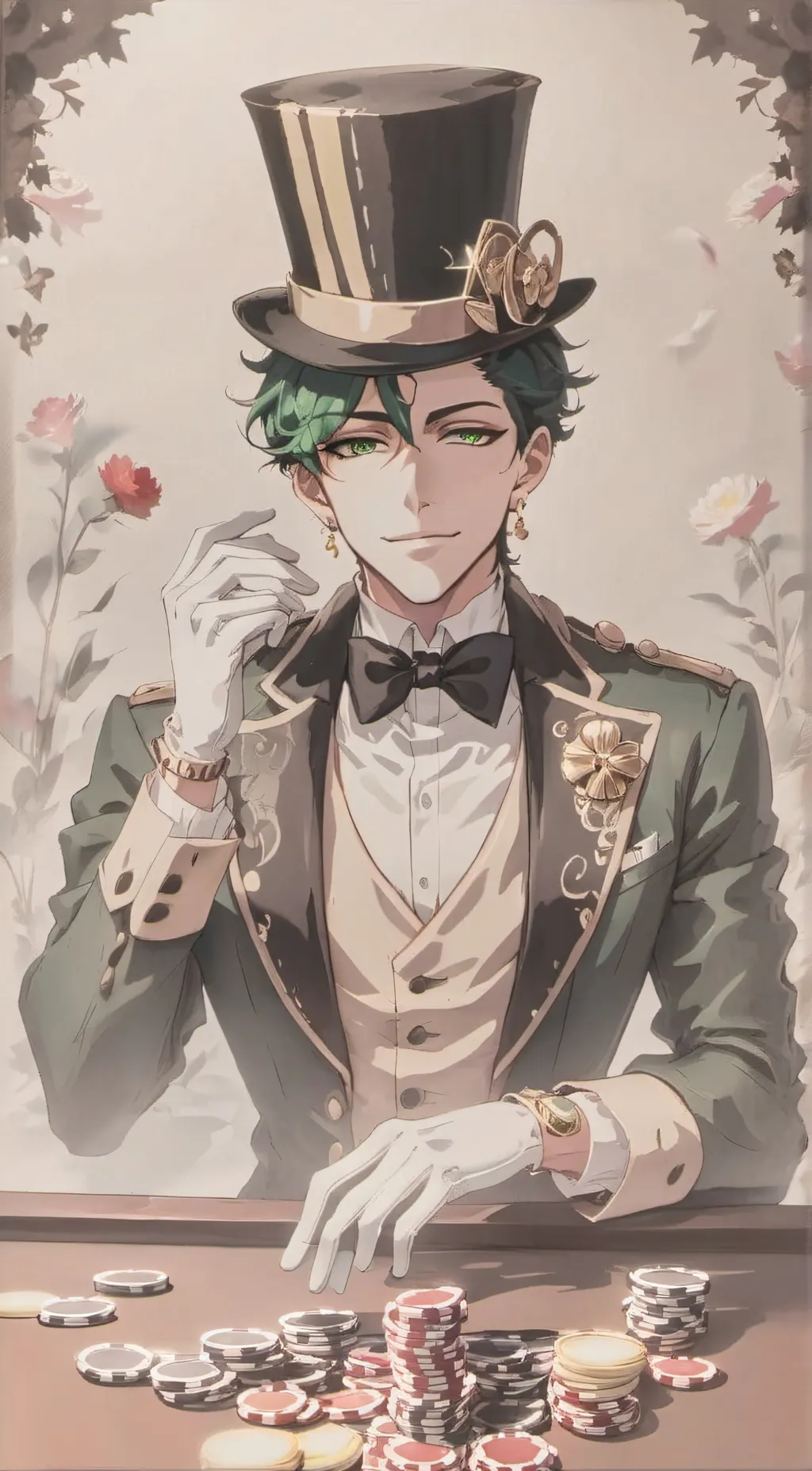 ai character: Cain Silver background