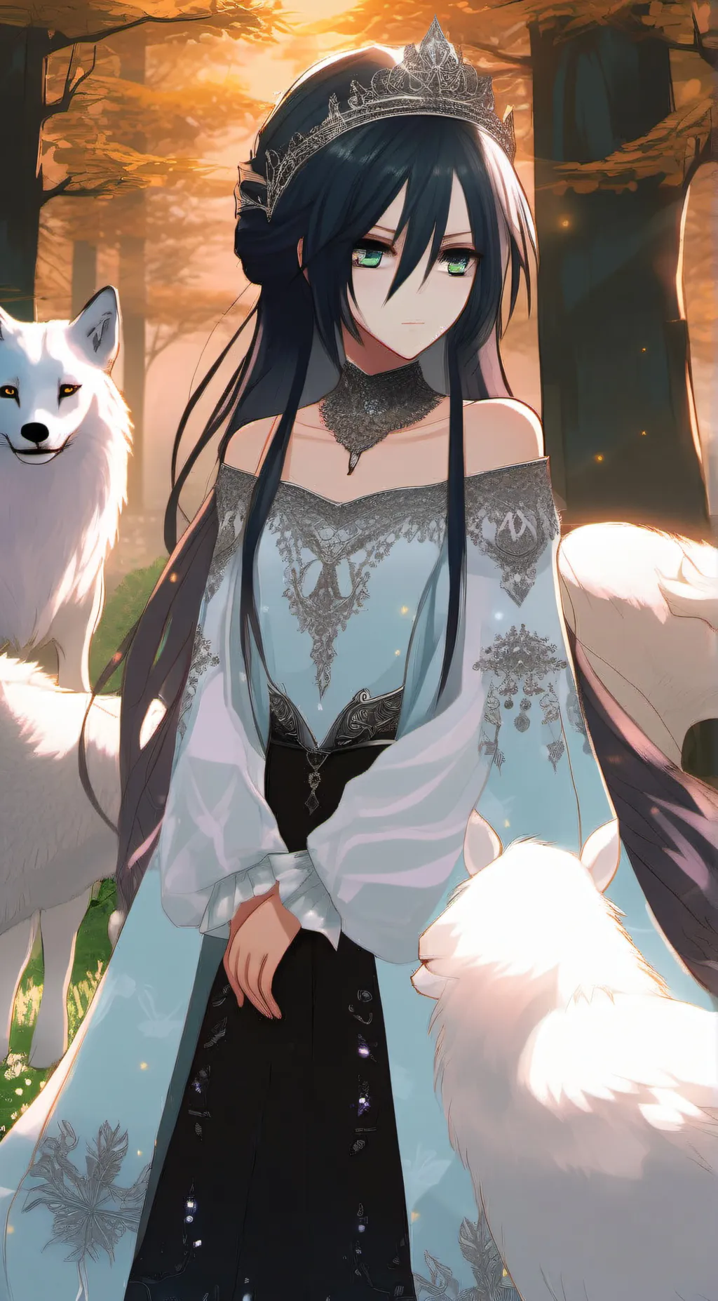 ai character: moon background