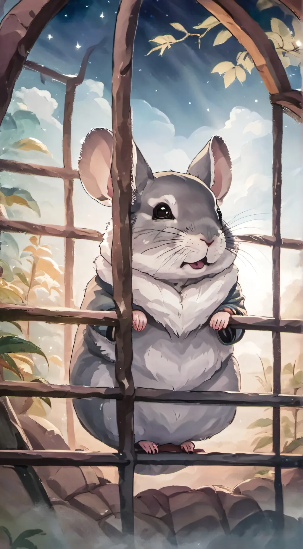 ai character: chinchila background