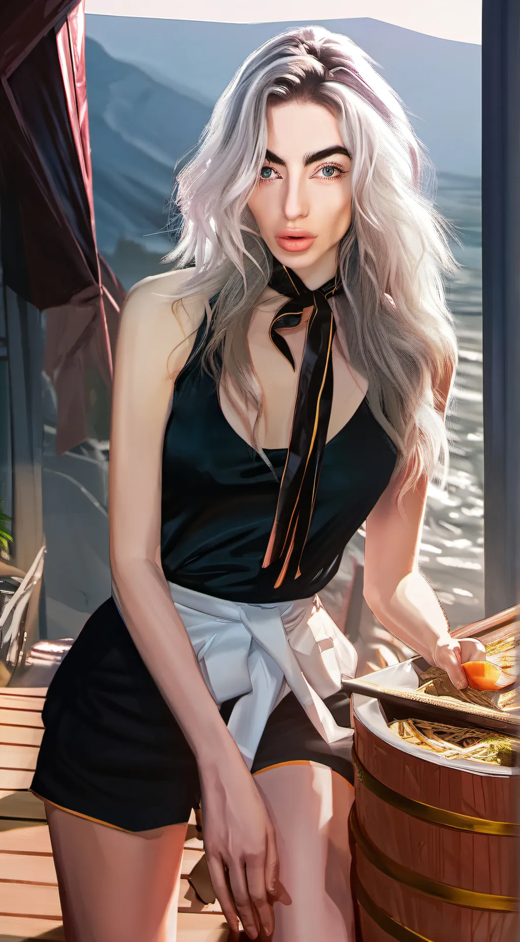 ai character: Ester  background