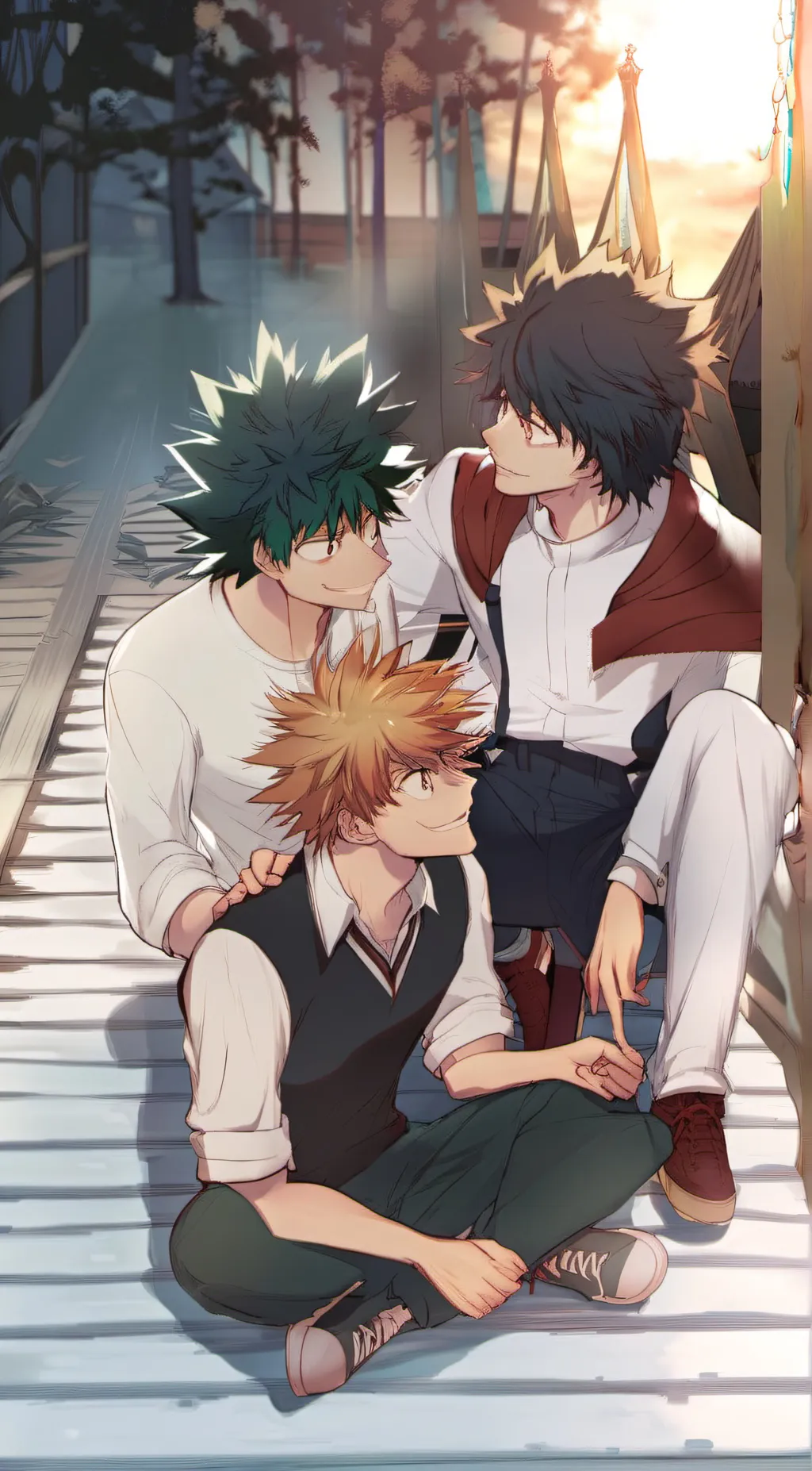 ai character: TodoBakuDeku background