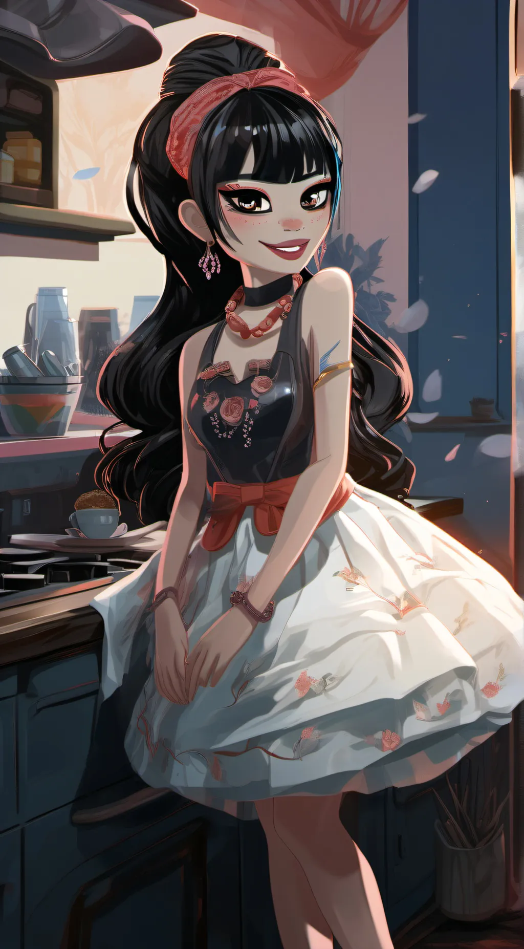 ai character: Dawn background