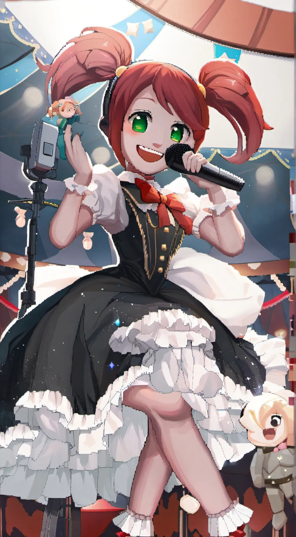 ai character: Circus baby  background