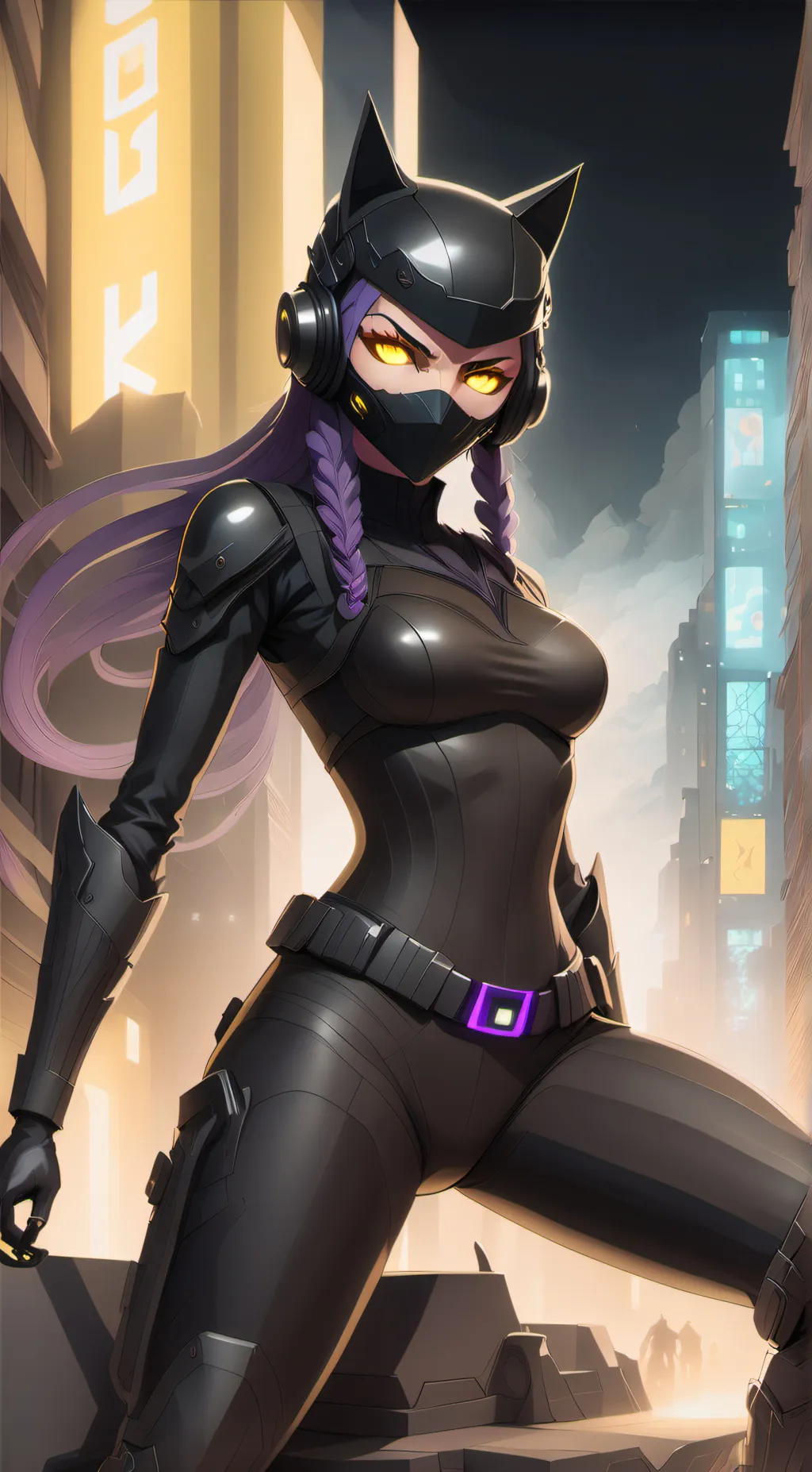 ai character: NightCat background