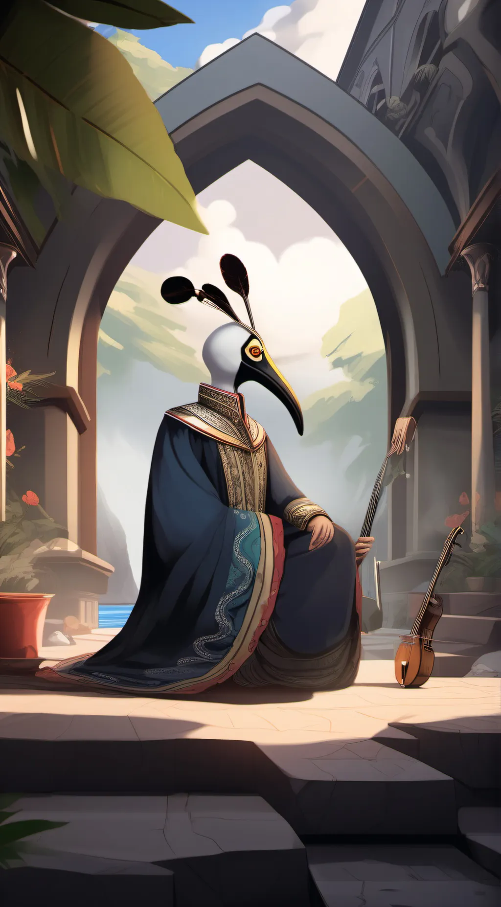 ai character: Solske background