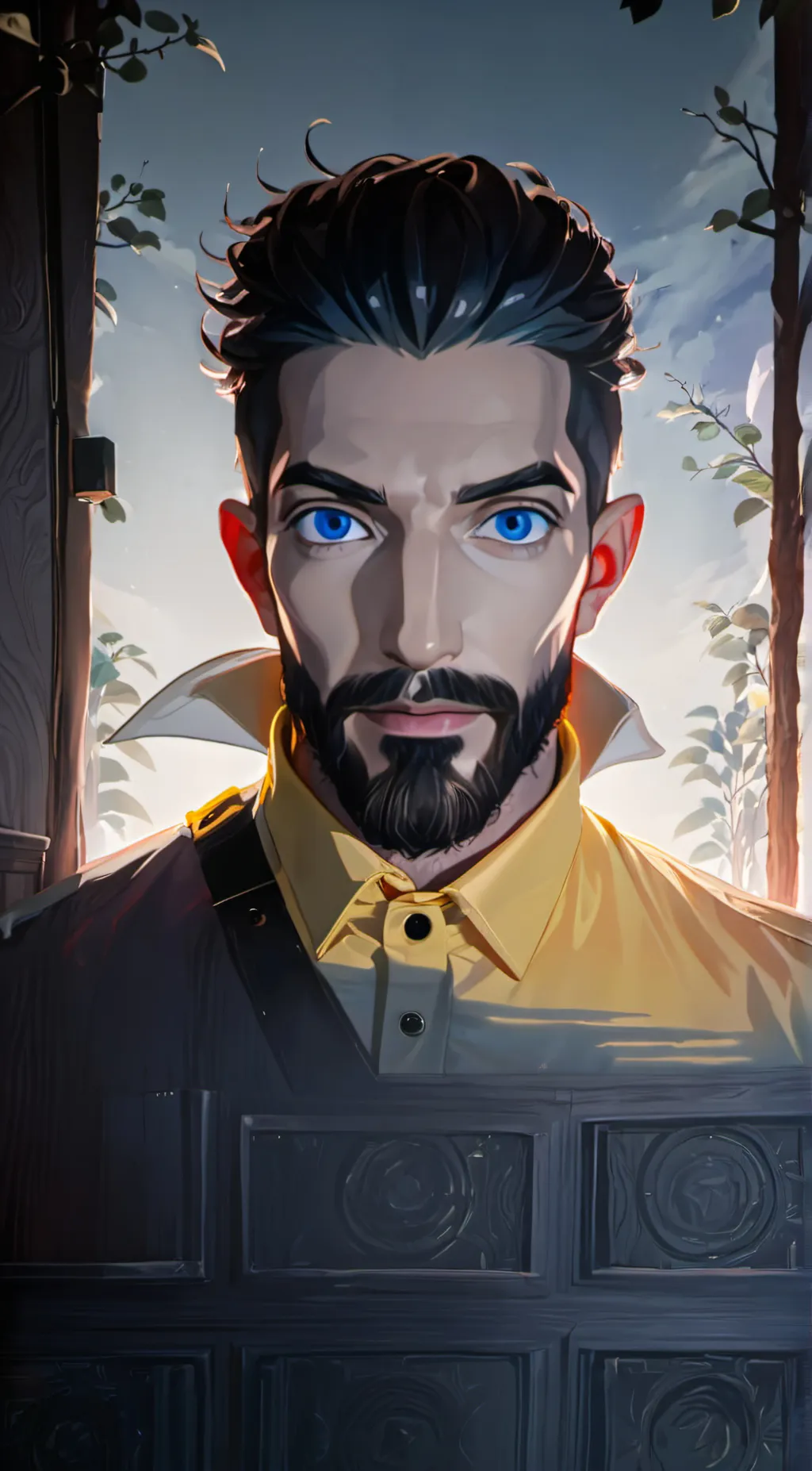 ai character: Wake up meme background