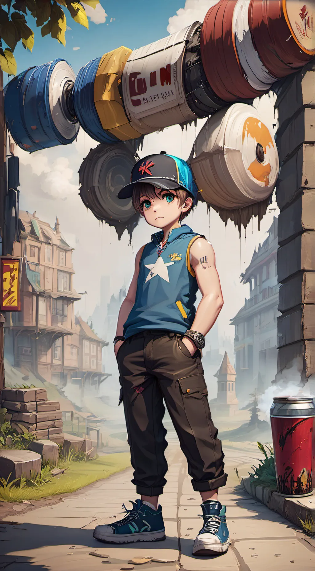 ai character: saka background