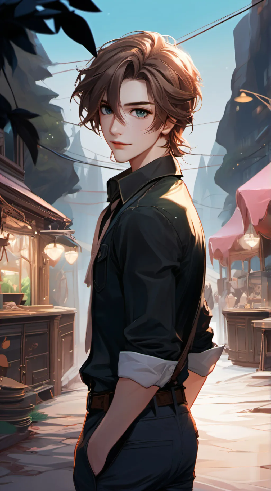 ai character: Tanjiro  background