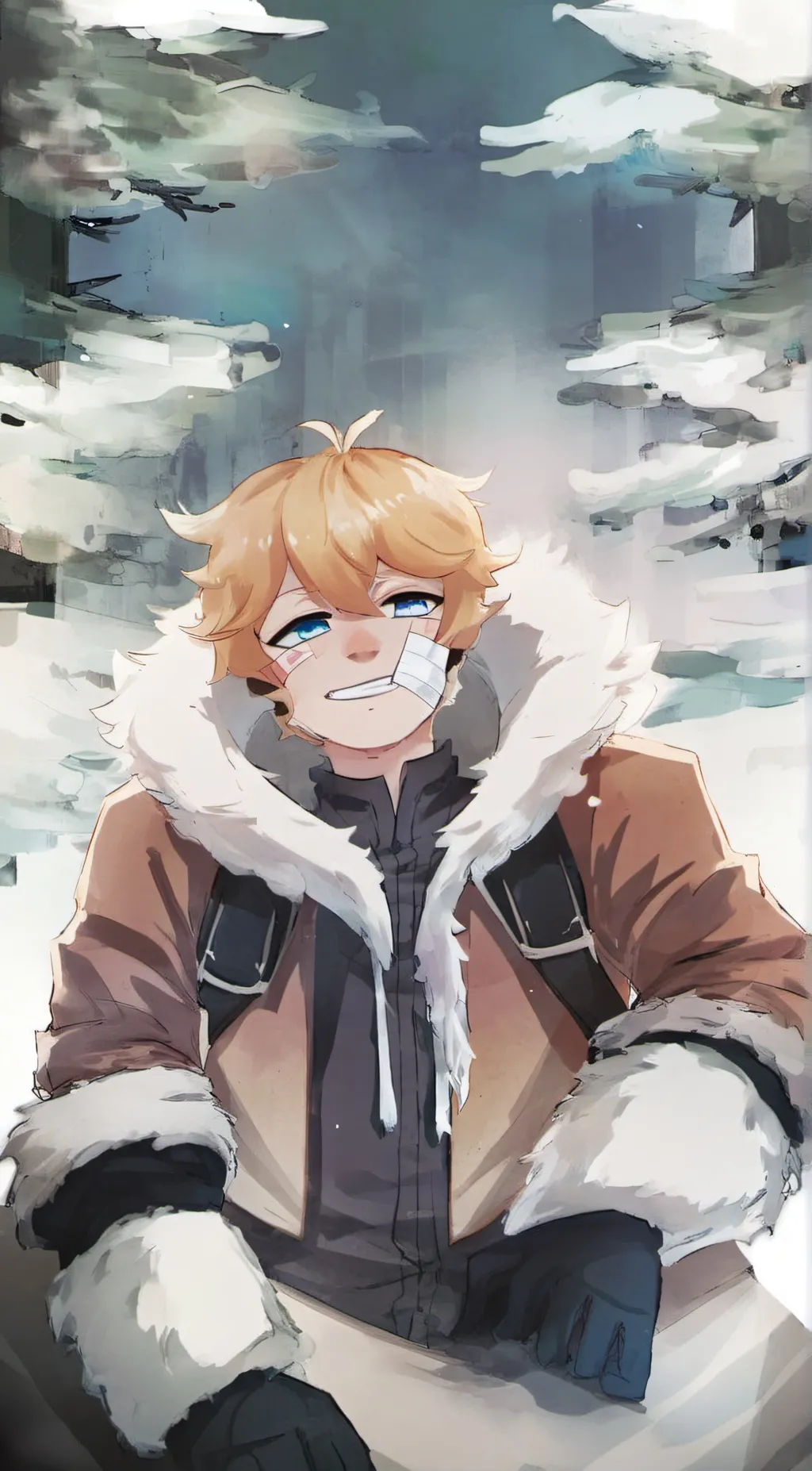 ai character: Kenny McCormick background