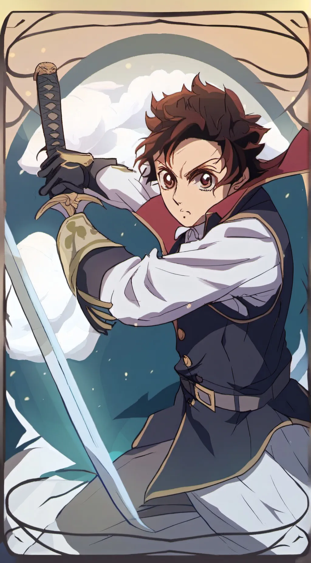 ai character: Tanjiro Kamado background