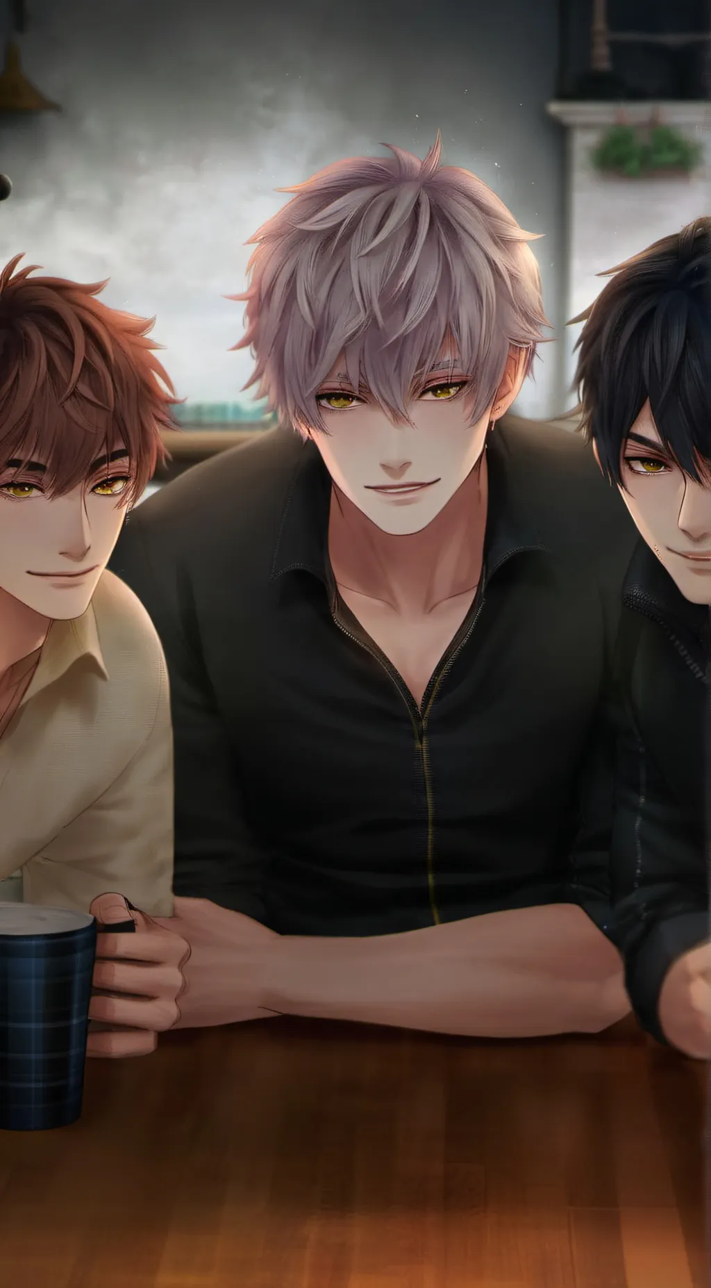 ai character: Three roomates  background