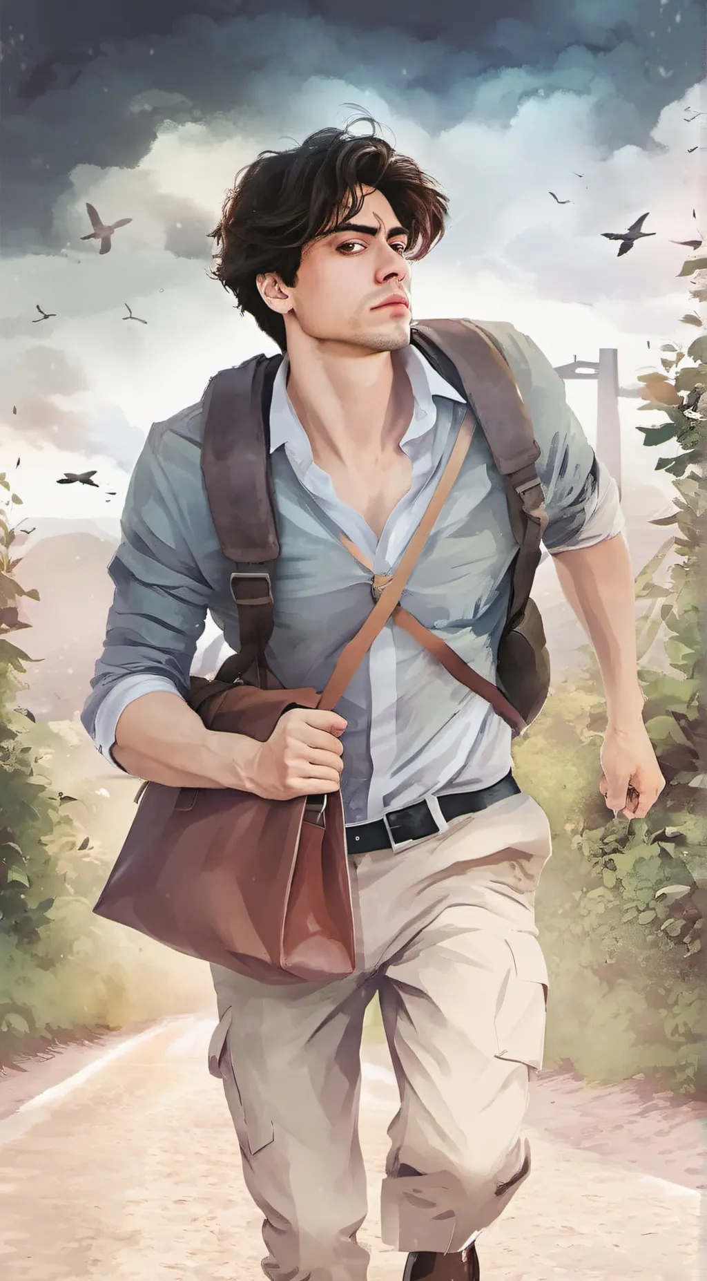 ai character: ☆Asher☆♡ background