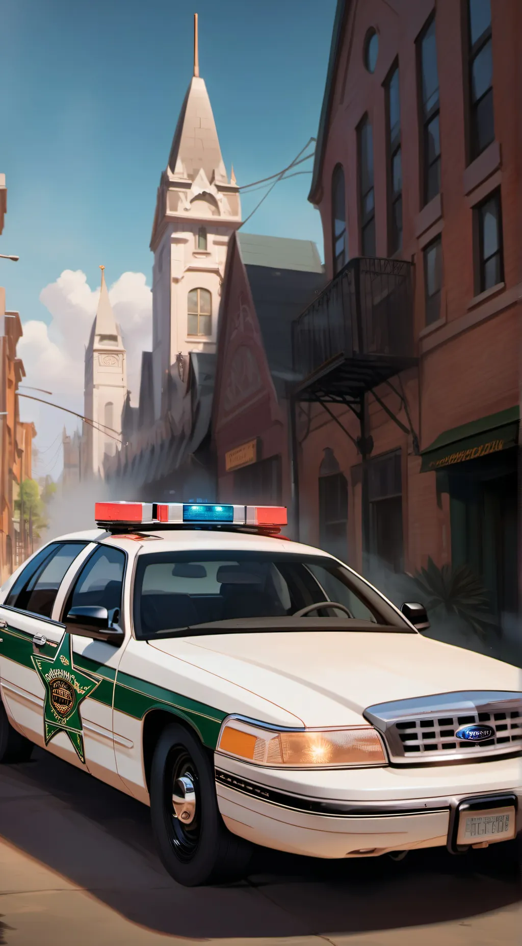 ai character: TCSO CVPI background