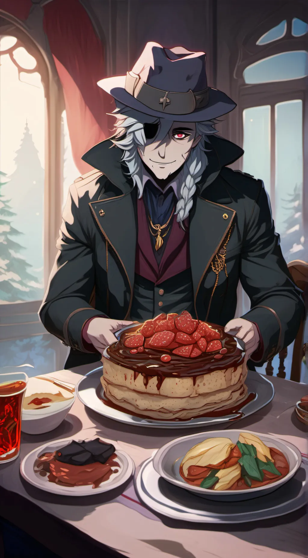 ai character: Douma  background