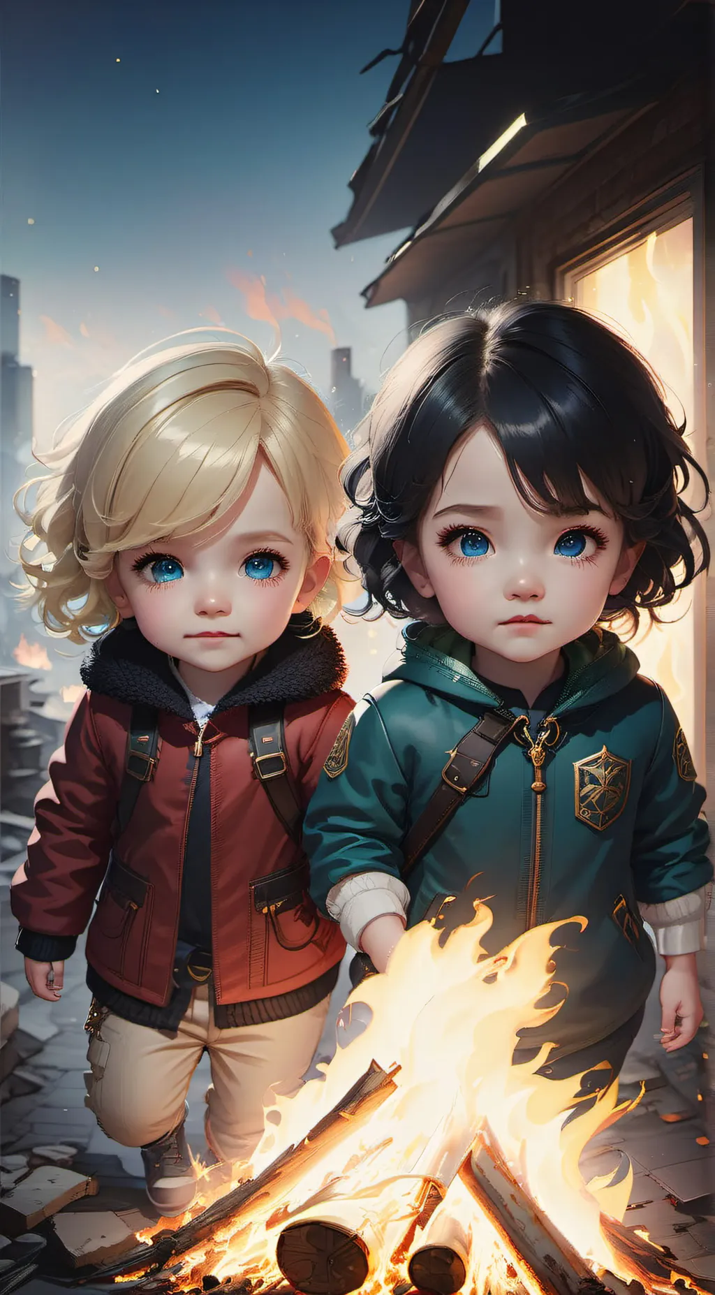 ai character: Sienna and Katie  background