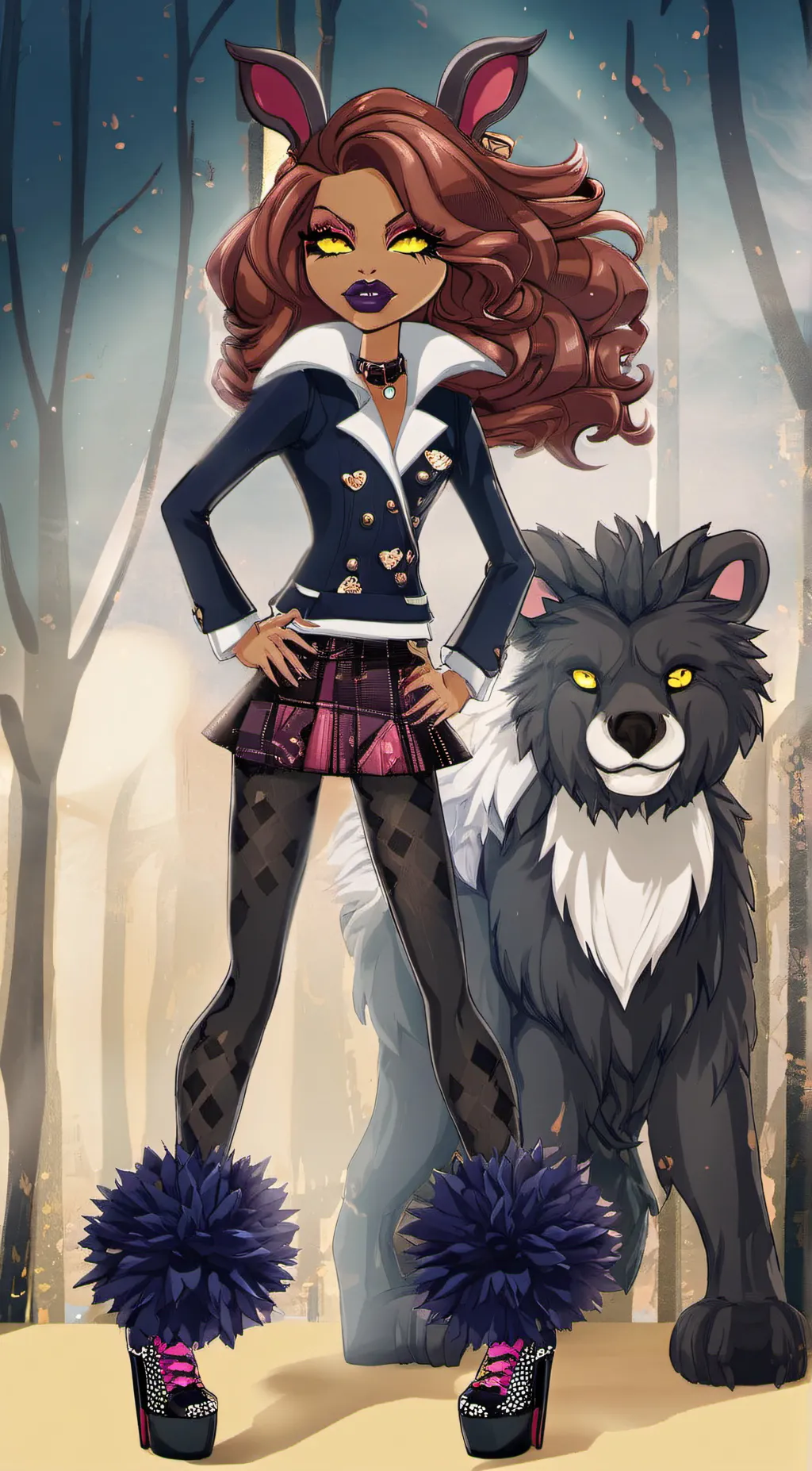 ai character: Clawdeen Wolf background
