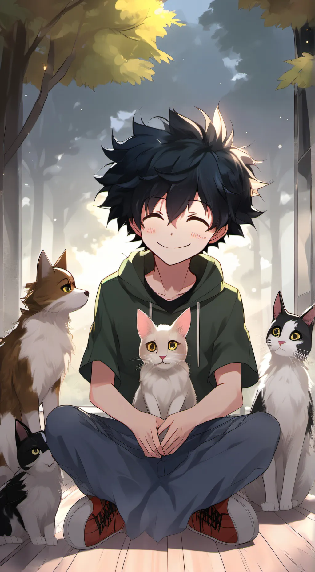 ai character: Deku background