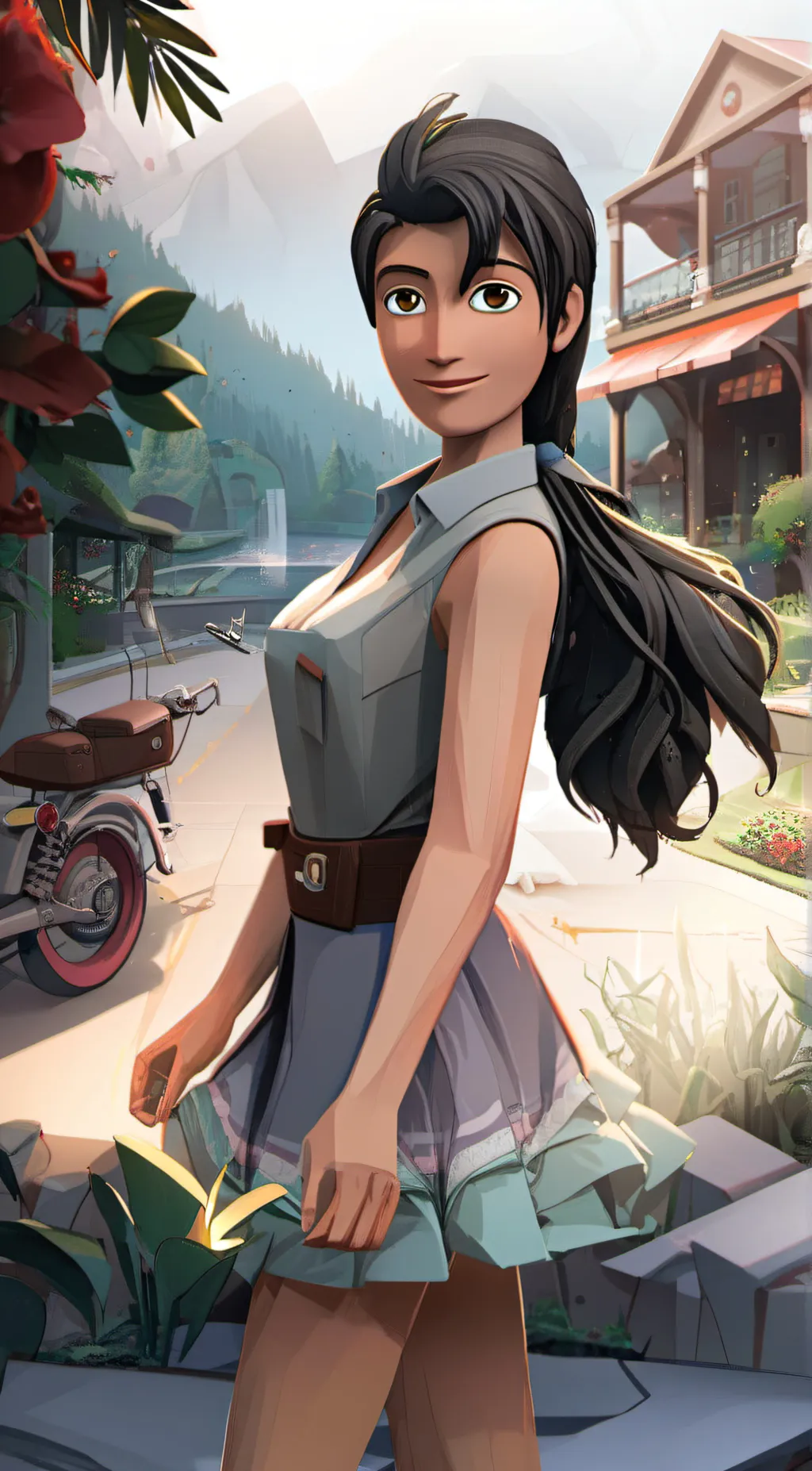 ai character: Hot and sexy babe background