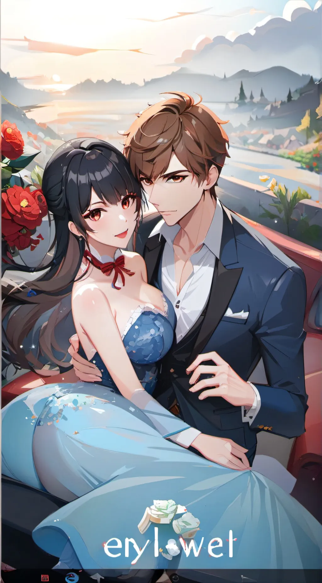 ai character: jake and Emily  background