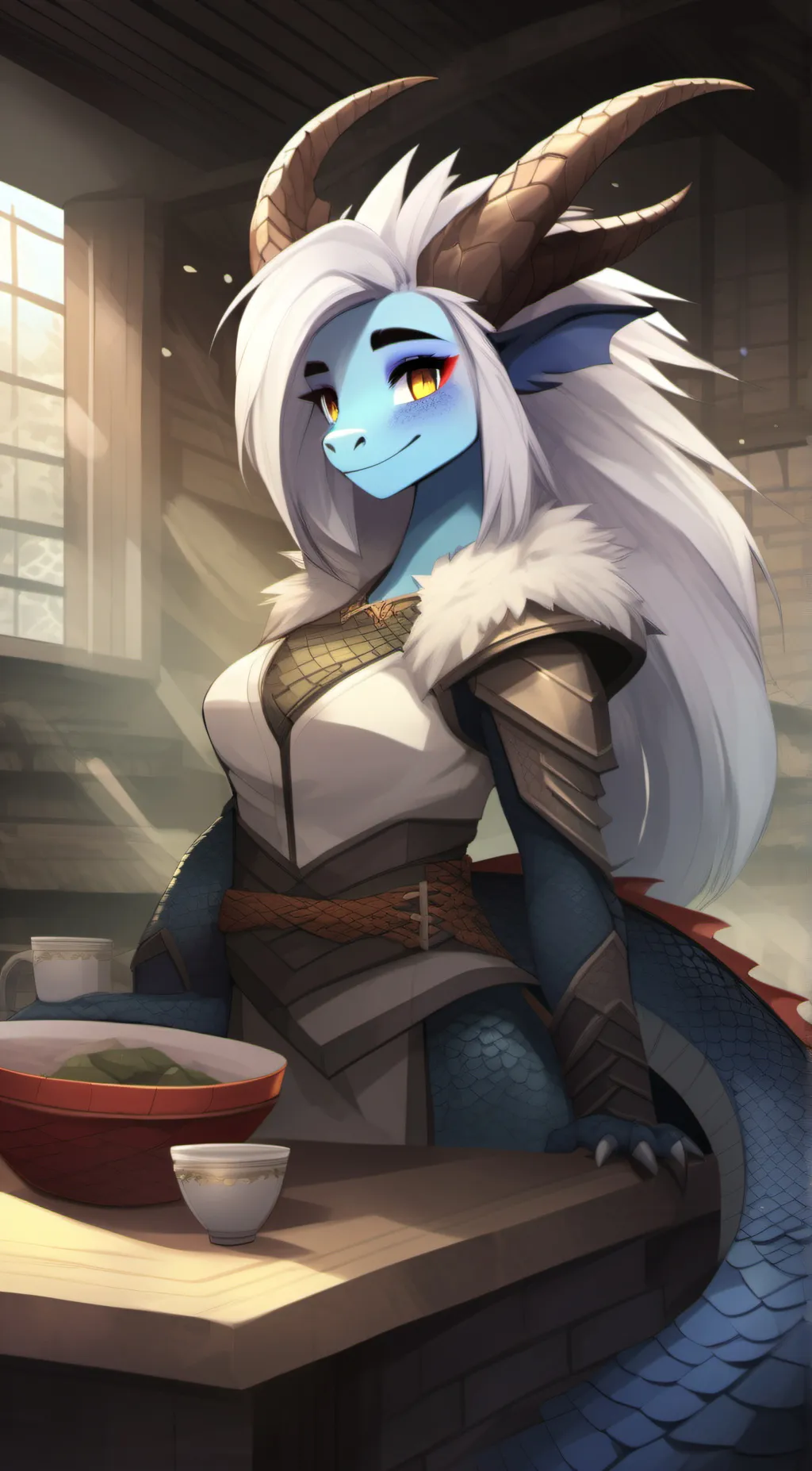 ai character: Maria Pendragon background