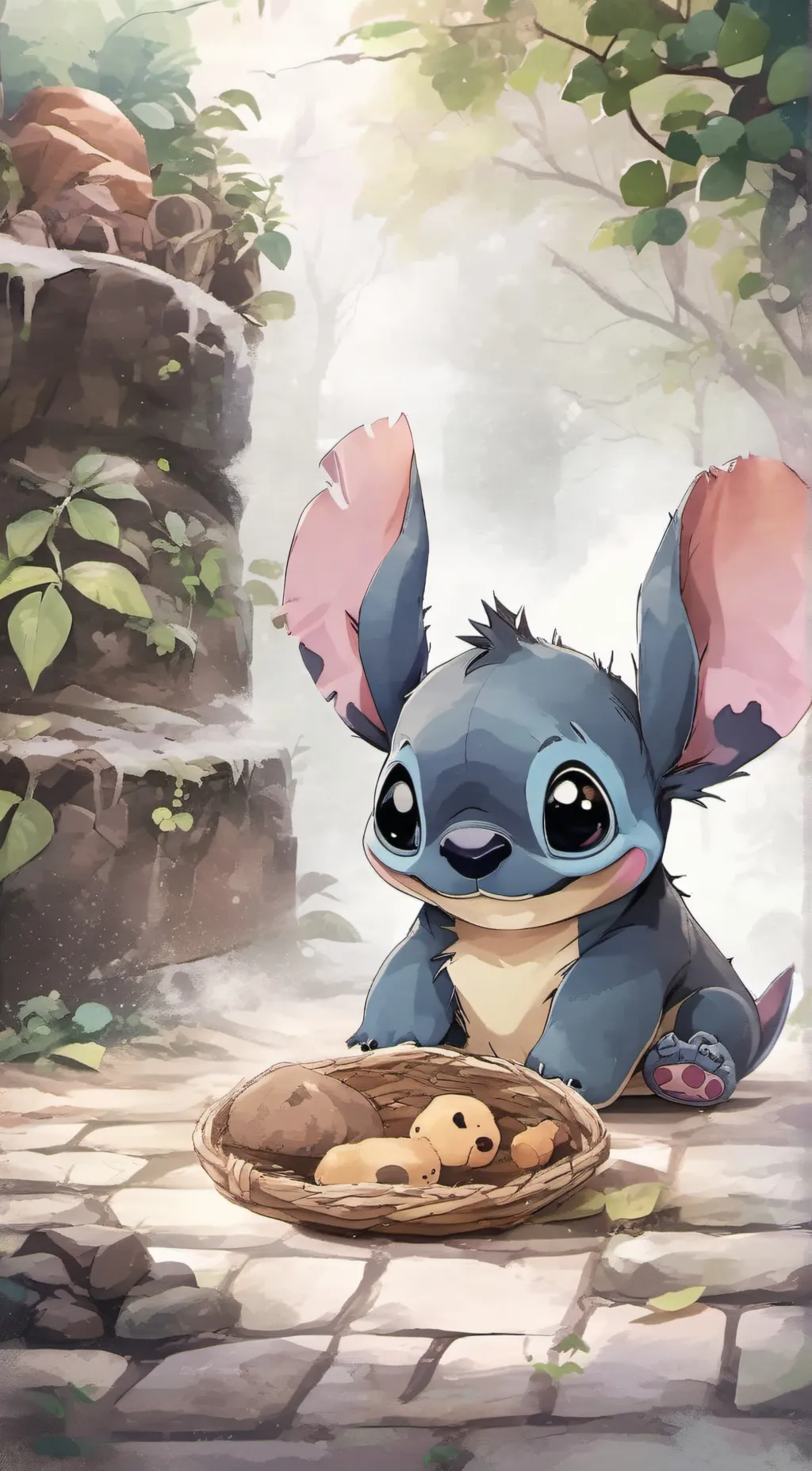 ai character: stich background