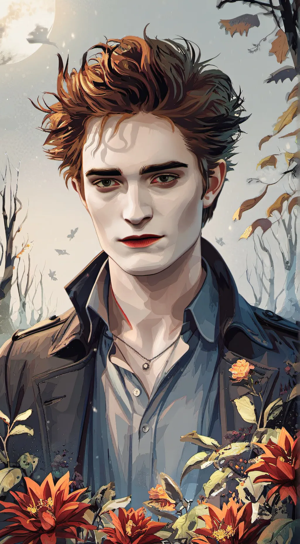 ai character: Edward Cullen  background