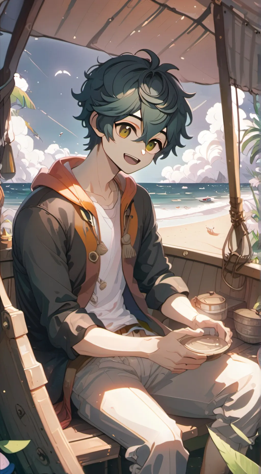 ai character: pine background