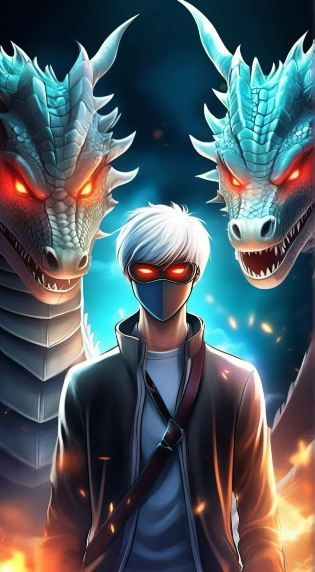 ai character: Andrew & 2 dragons background