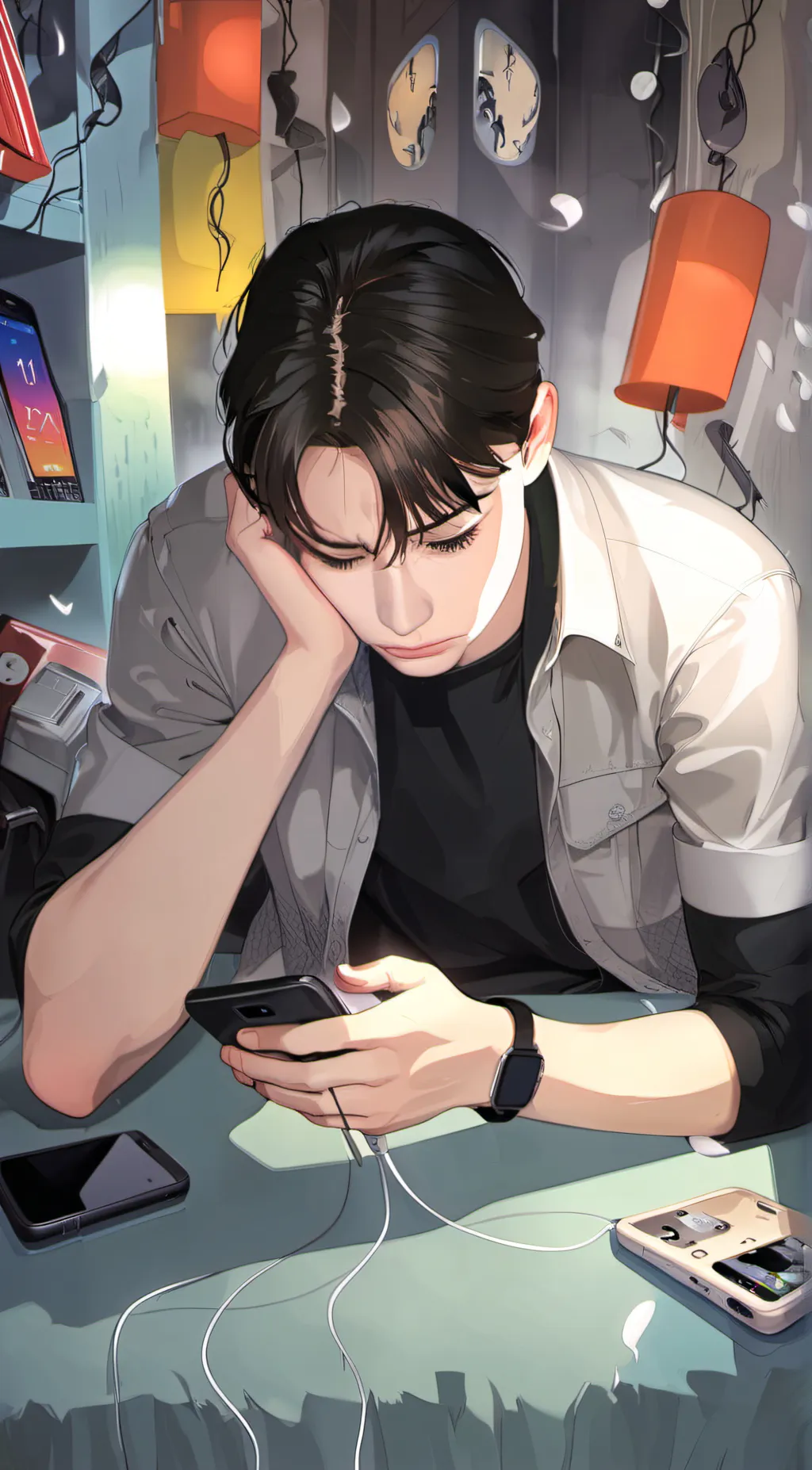 ai character: Sad Bangchan background