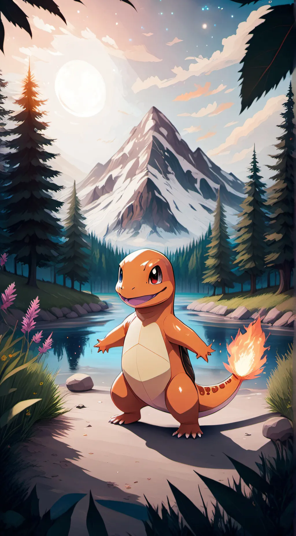 ai character: Charmander background