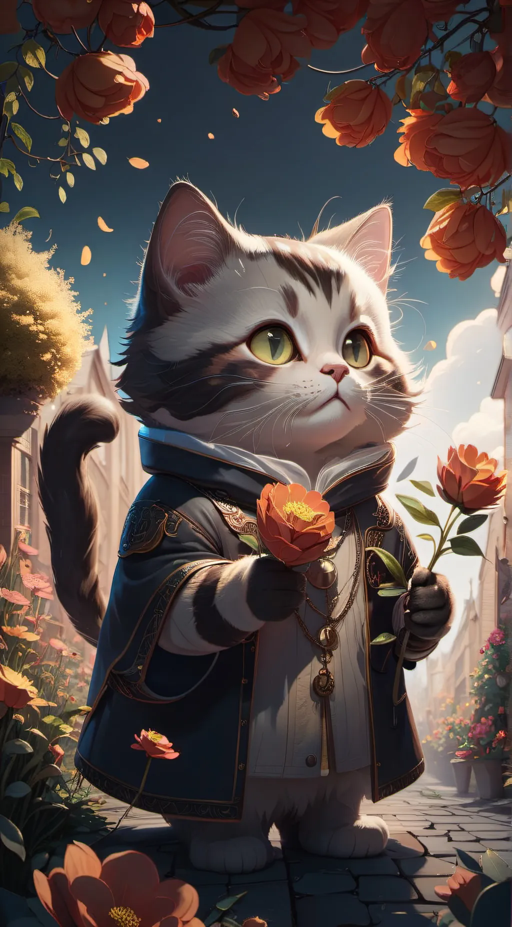 ai character: cartoon cat background