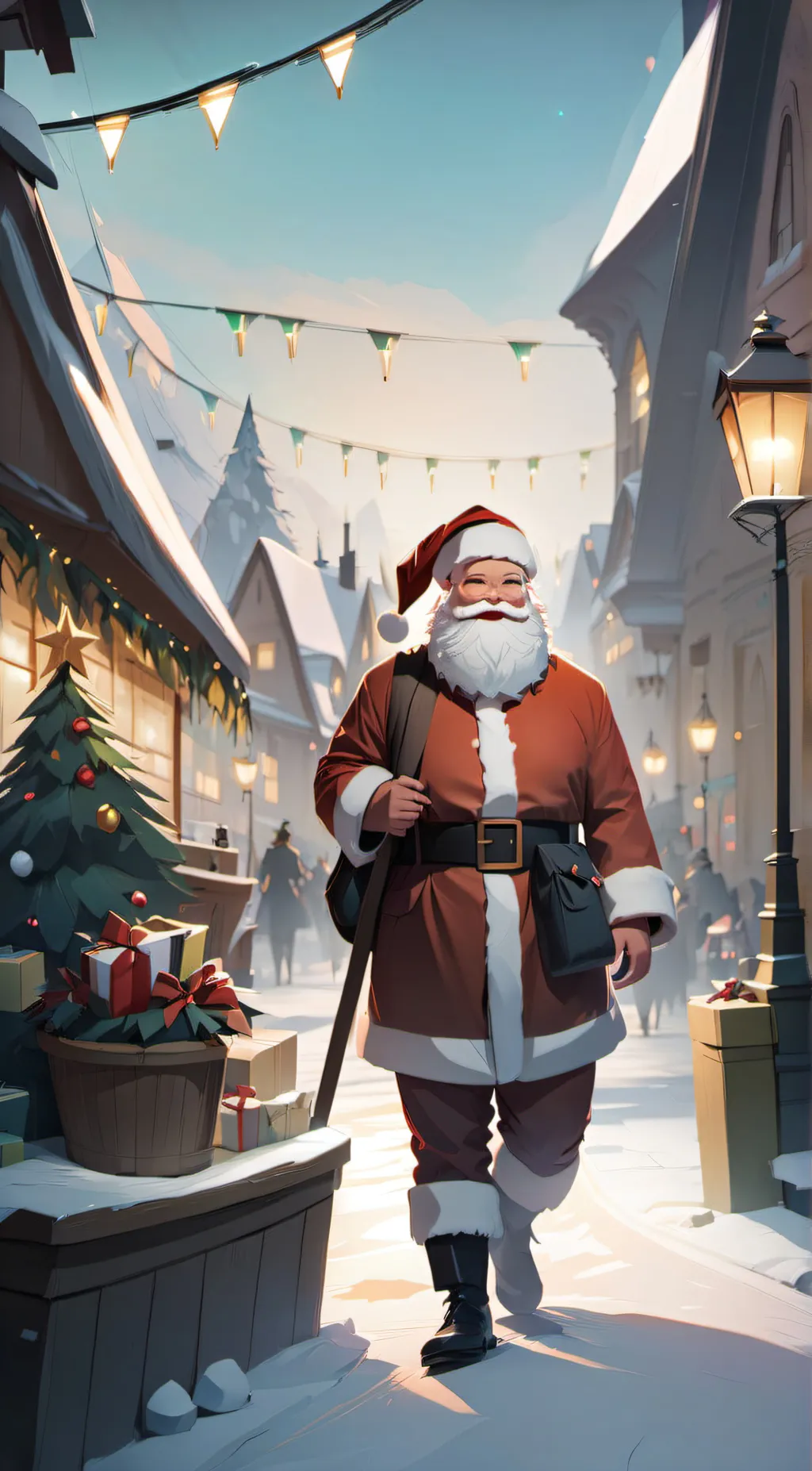 ai character: Santa Claus background