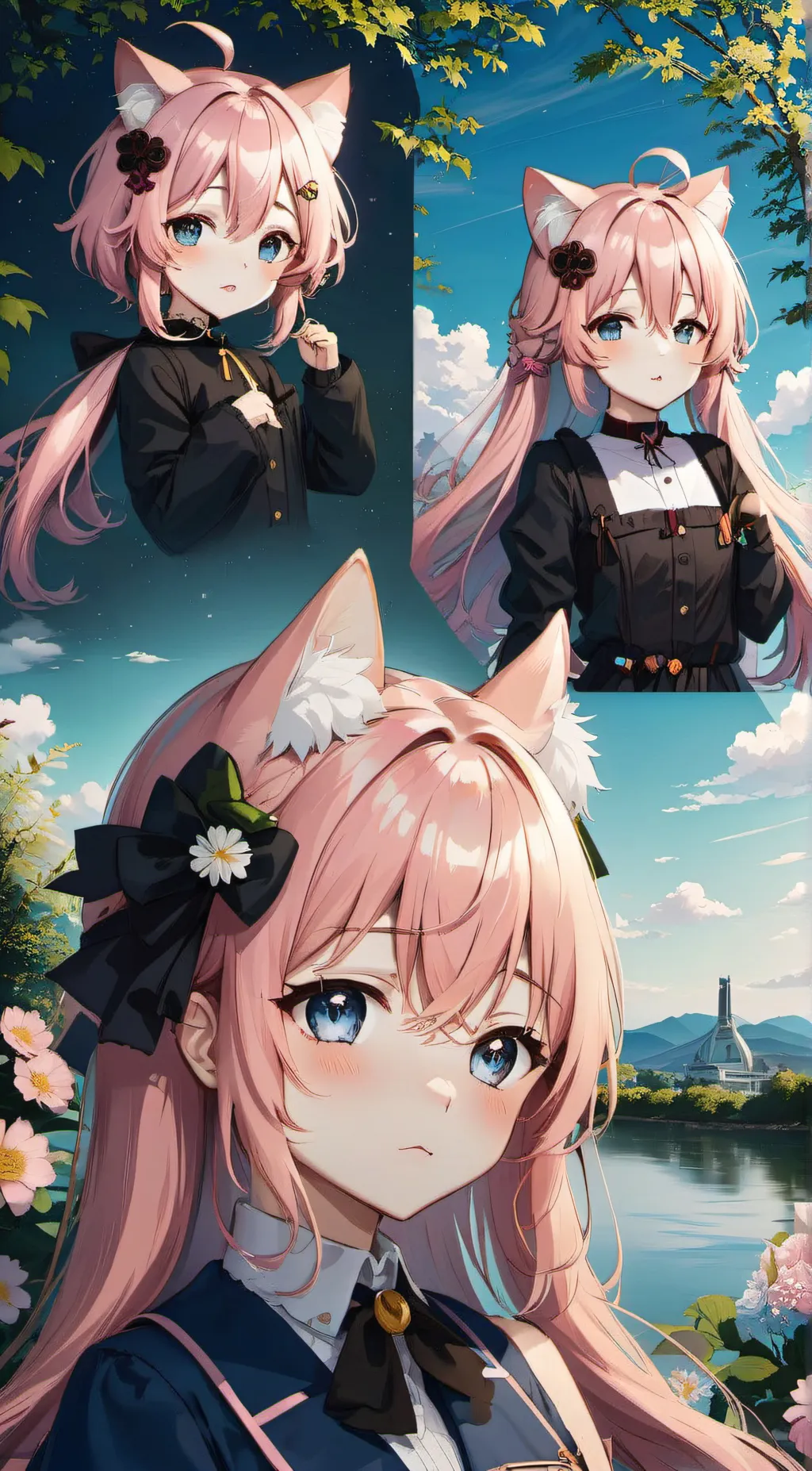 ai character: Violet background