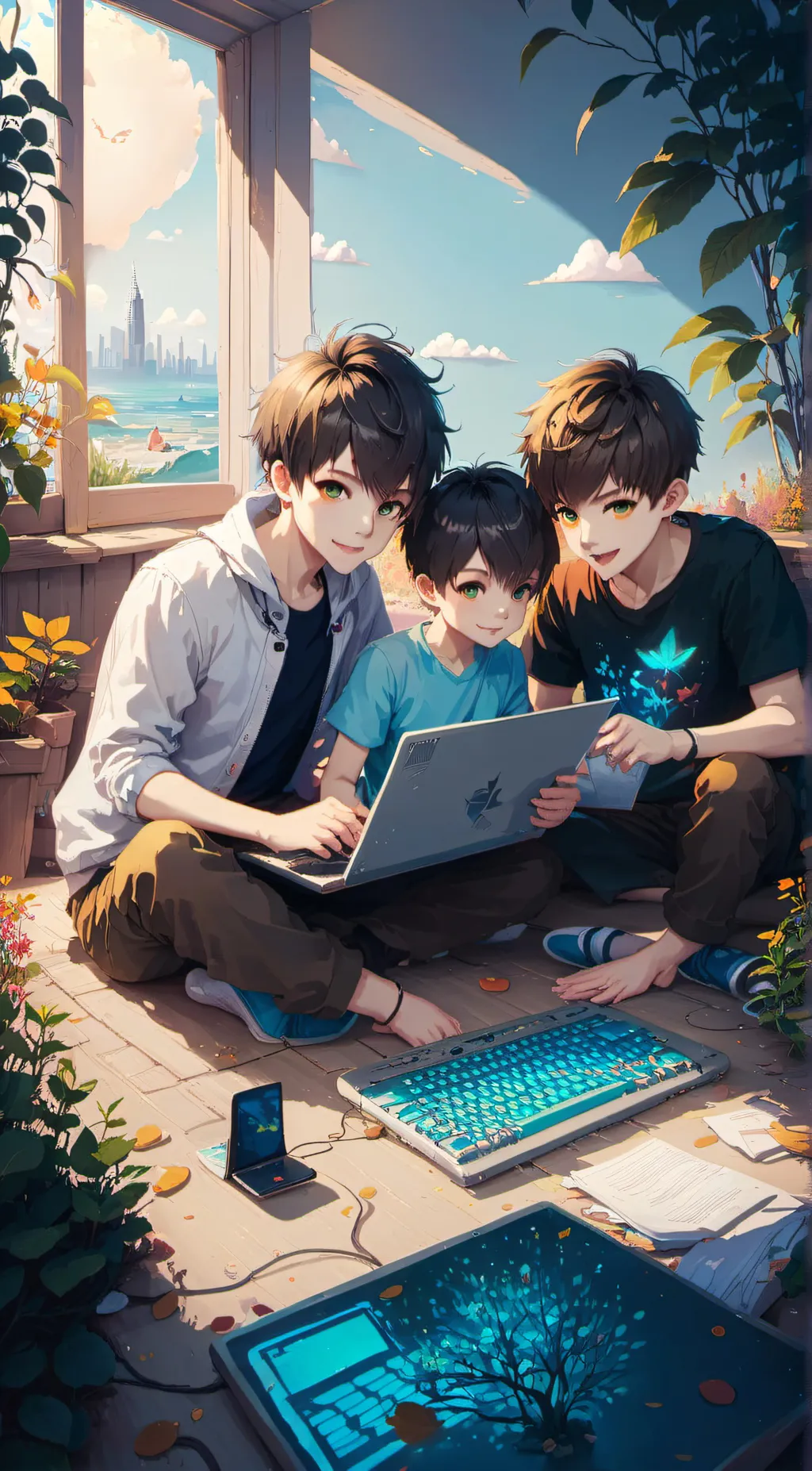 ai character: gamer boys background