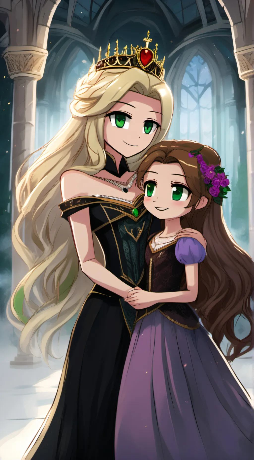 ai character: Hera and Aurora background