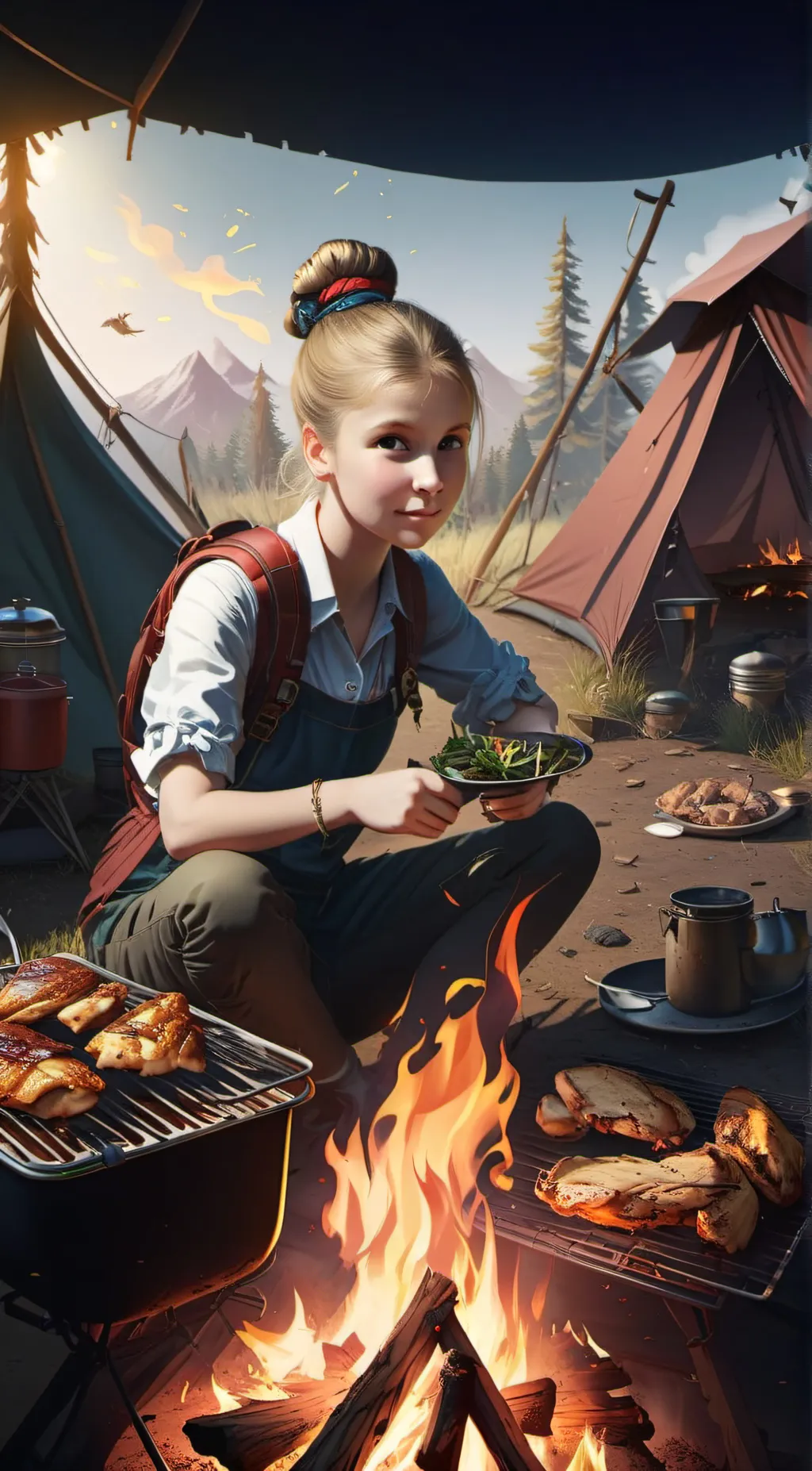 ai character: Rebecca Logan background