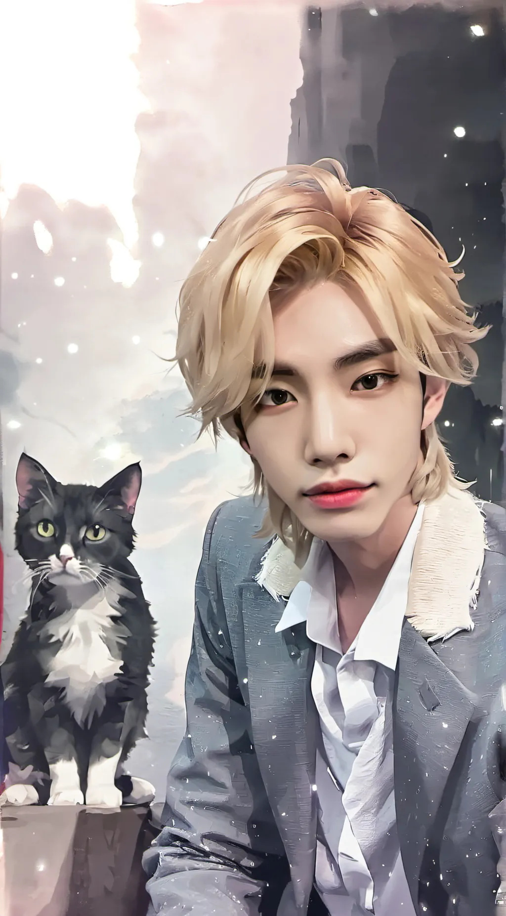 ai character: •.*Hyunjin*.• background