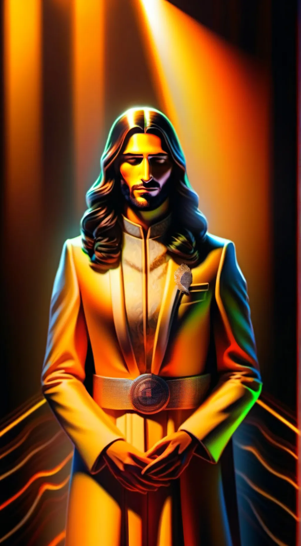 ai character: Jesus background