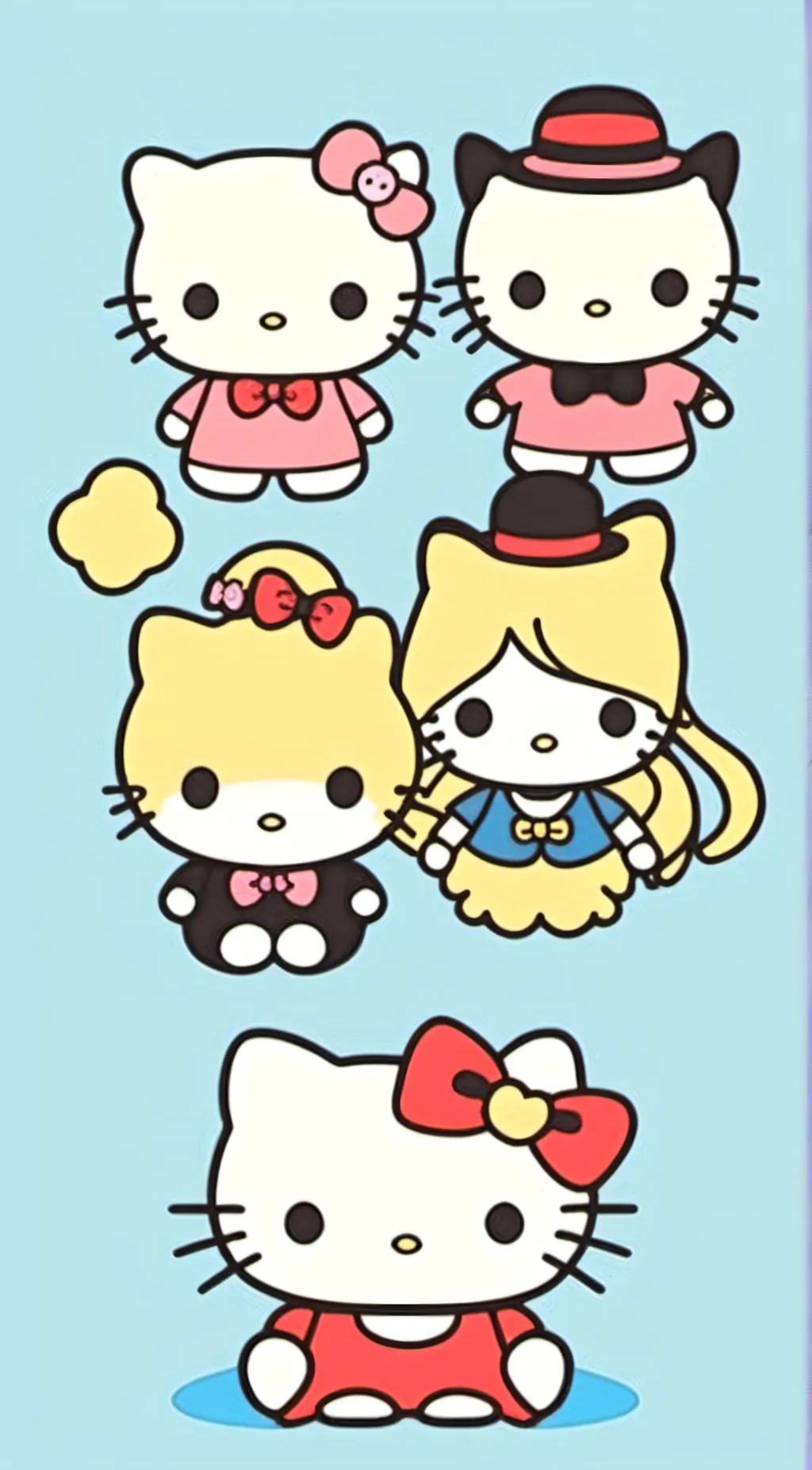 ai character: Hello kitty background