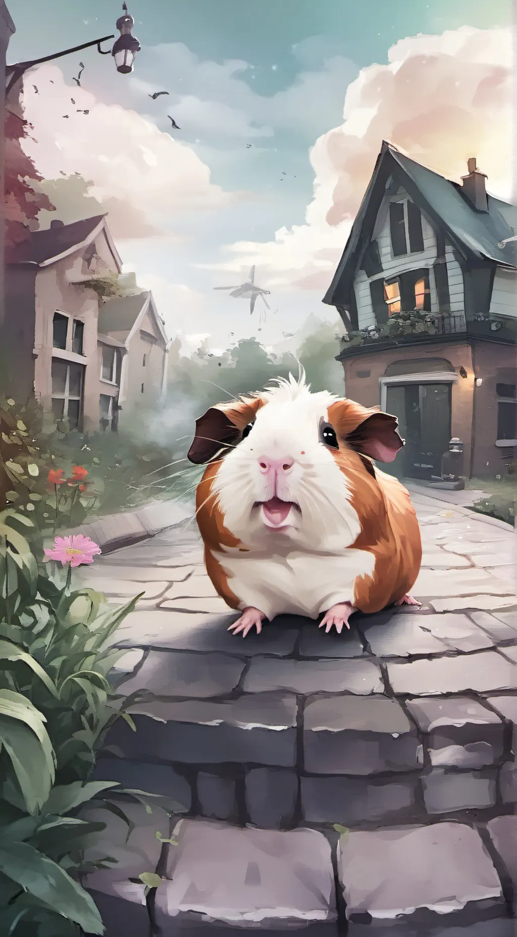 ai character: Waffle background