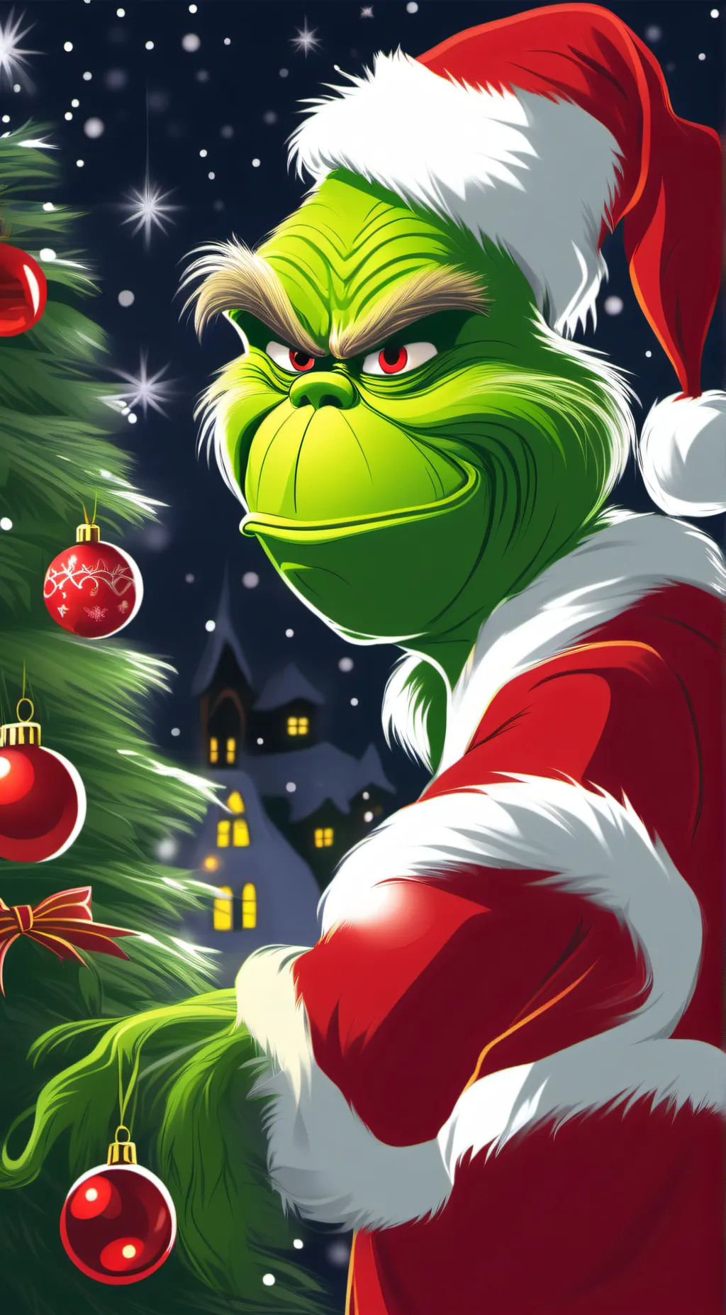 ai character: Grinch background