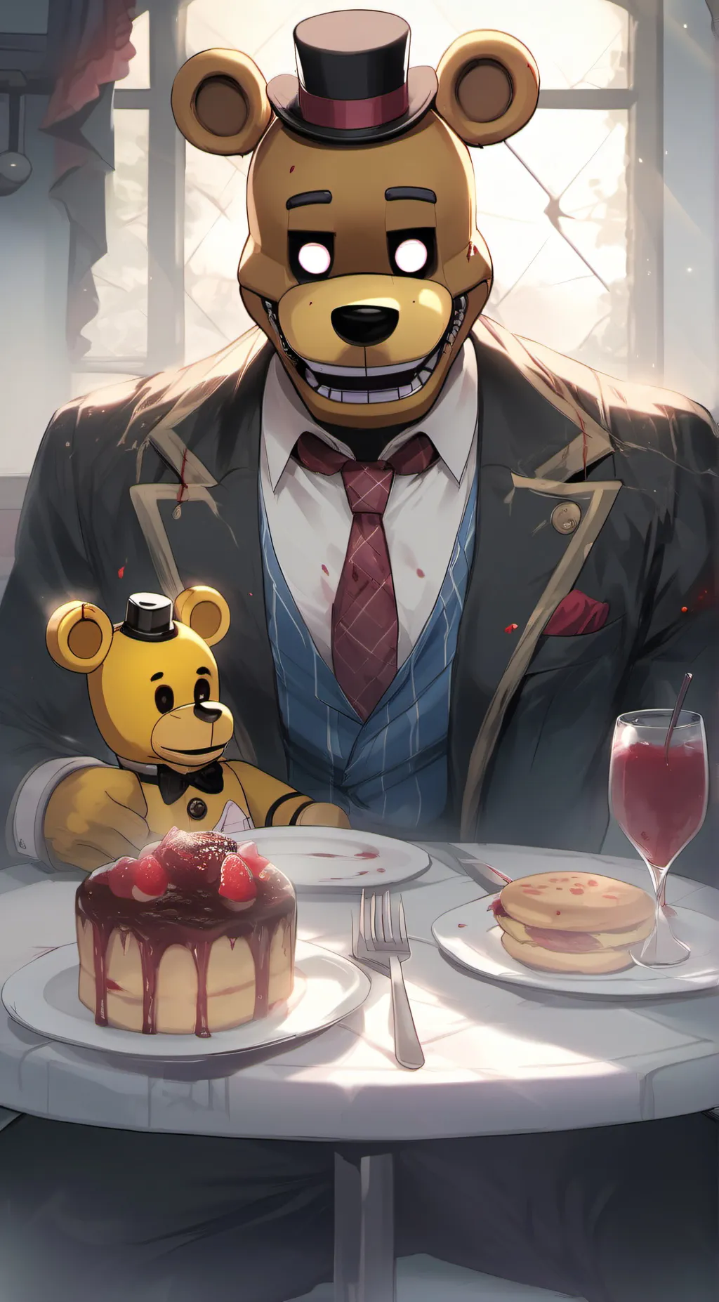 ai character: spring Freddy background