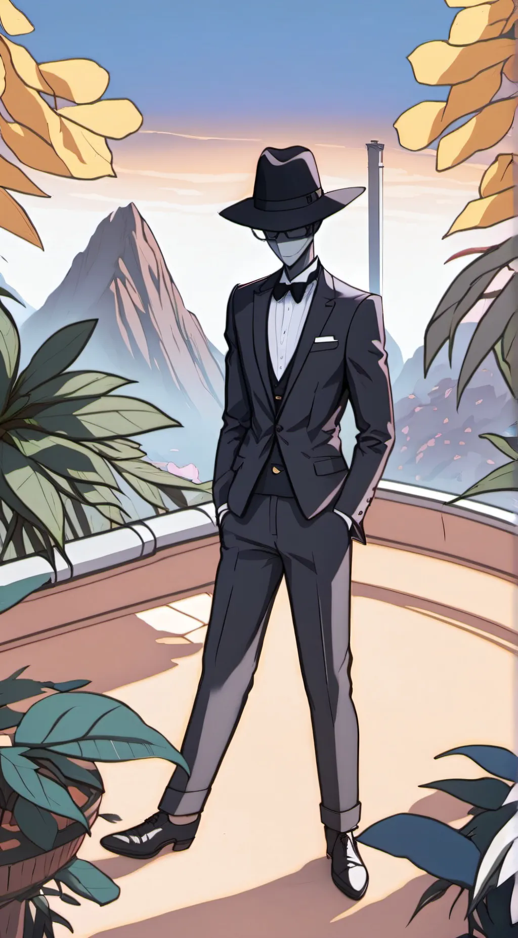 ai character: thin man background