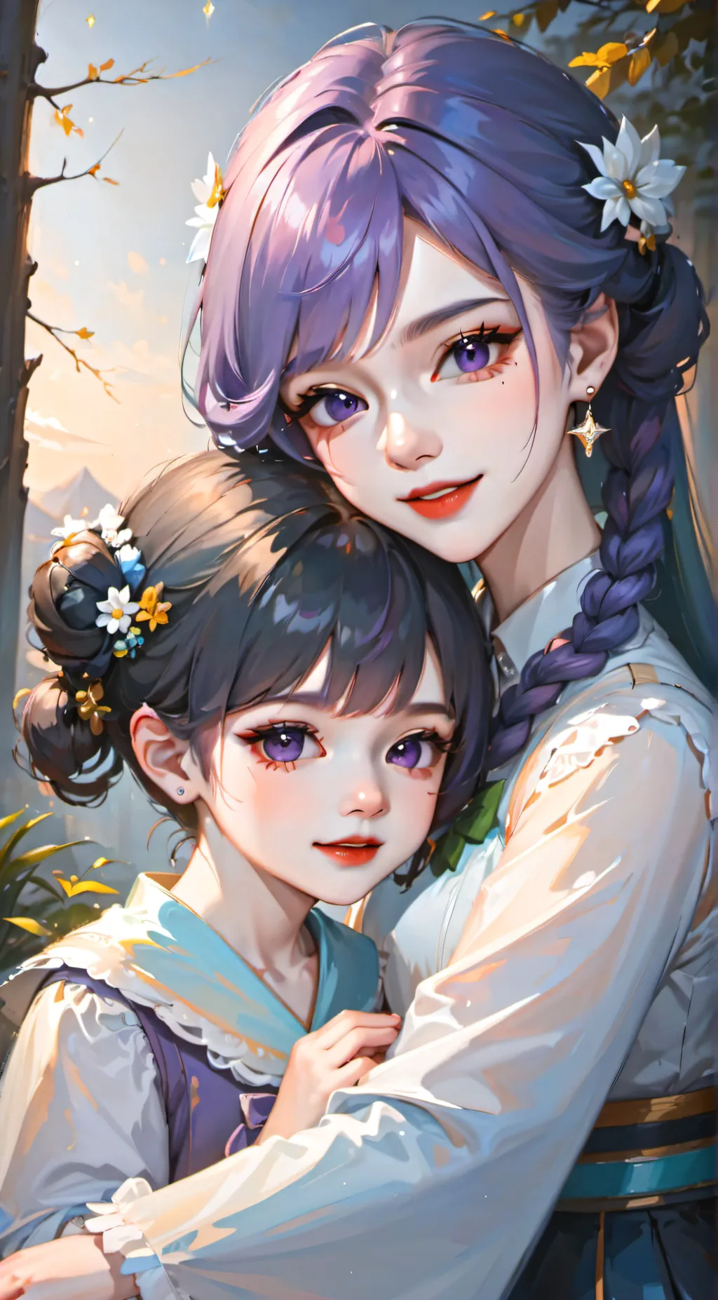 ai character: Rose and Monica background