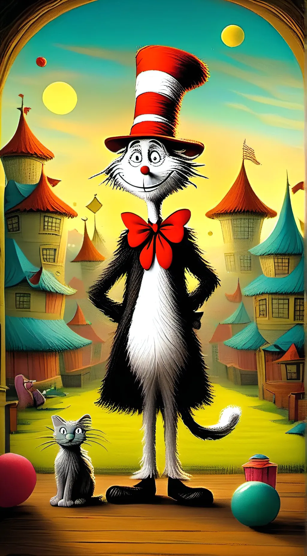 ai character: cat in the hat background