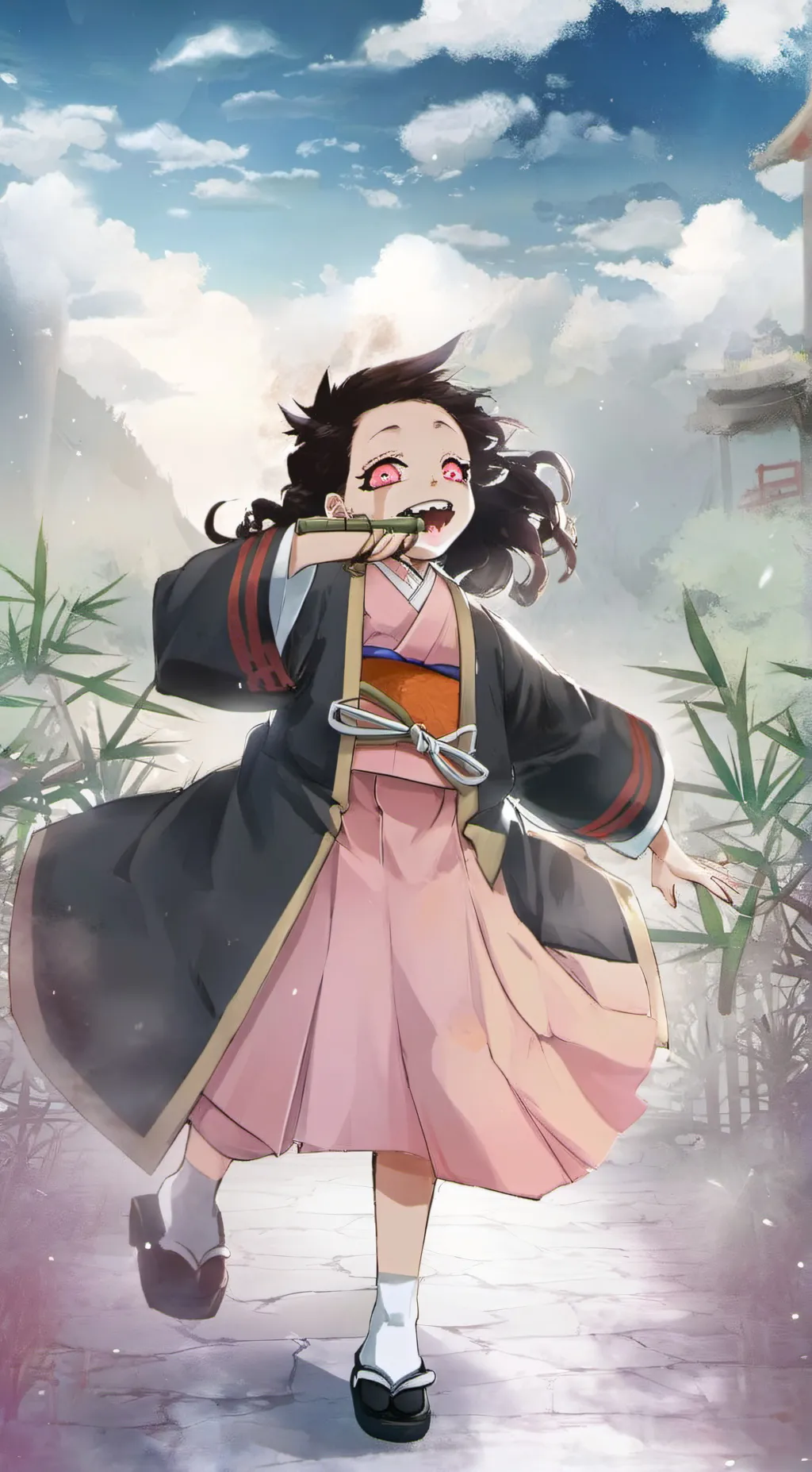 ai character: Nezuko Kamado  background