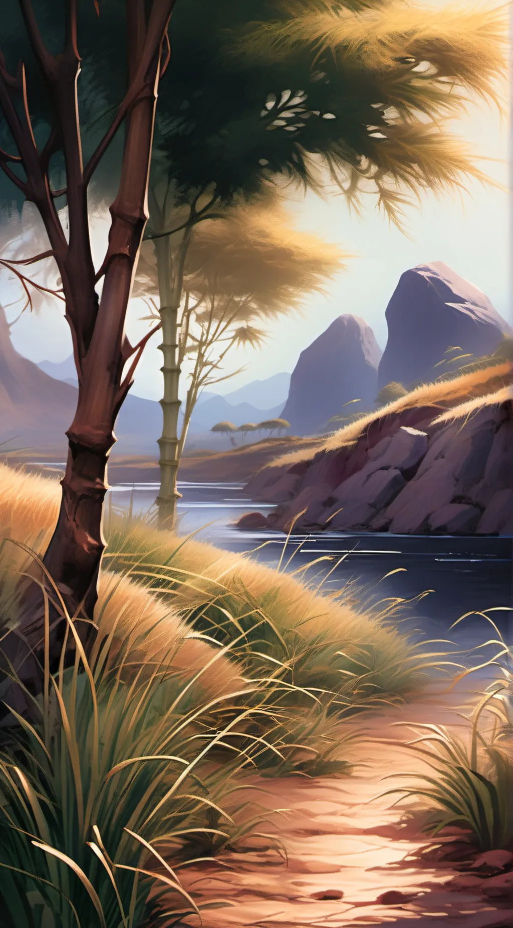 ai character: grass background